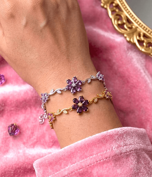 Purple Blossom Bracelets