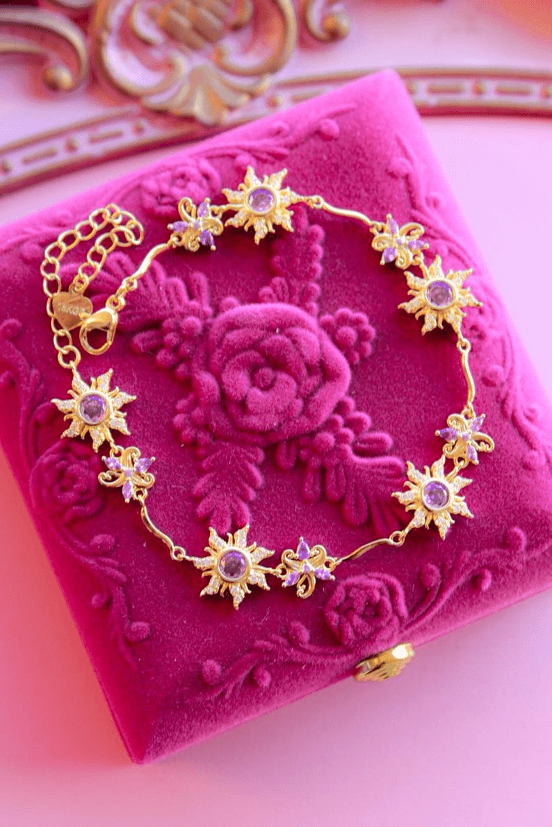 18k GP Bracelet Sun Flower Rapunzel
