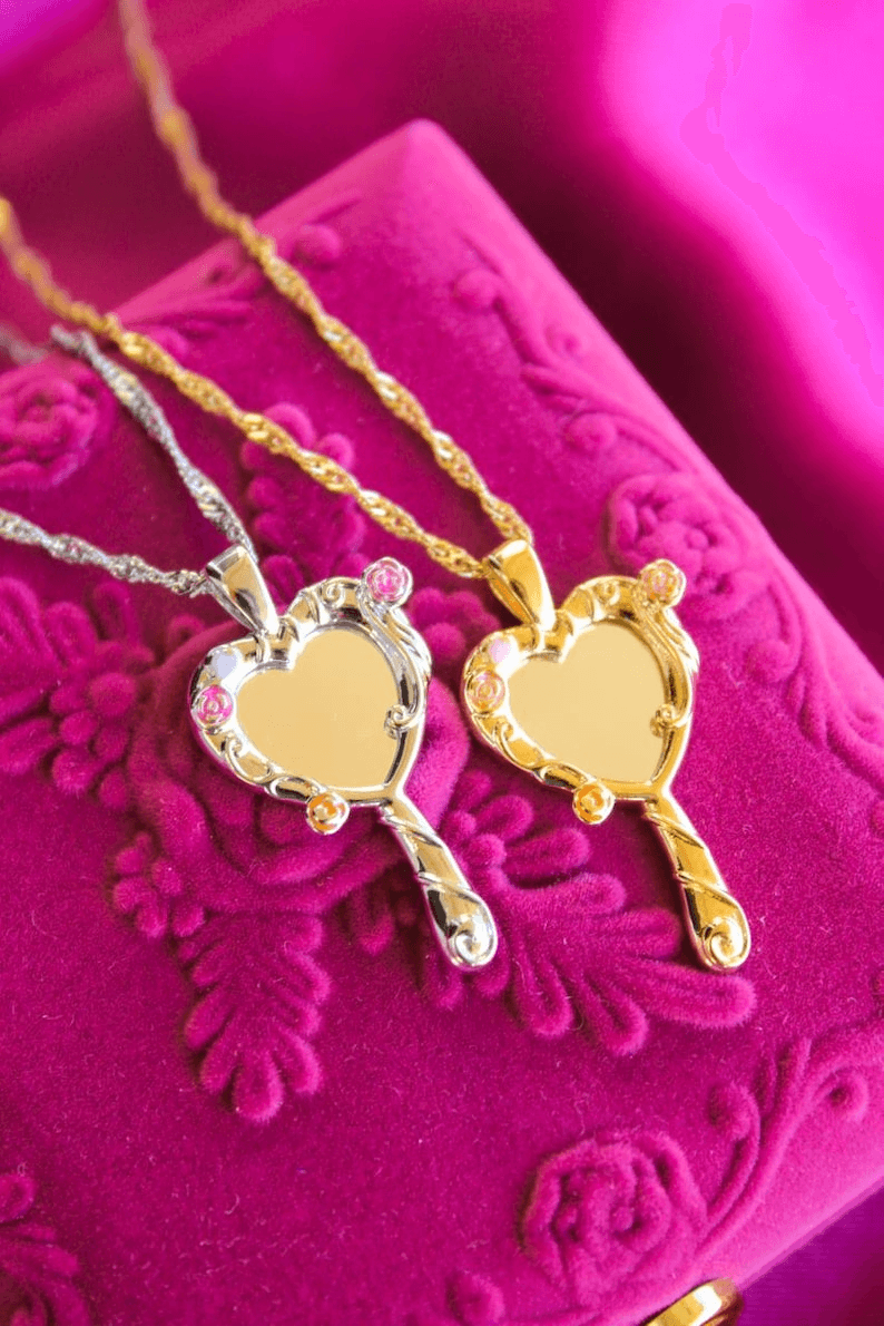 Barbie Diamond Castle Mirror Necklace