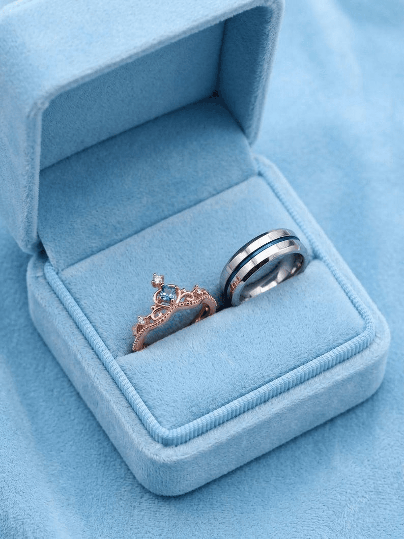 Cinderella Couple Rings