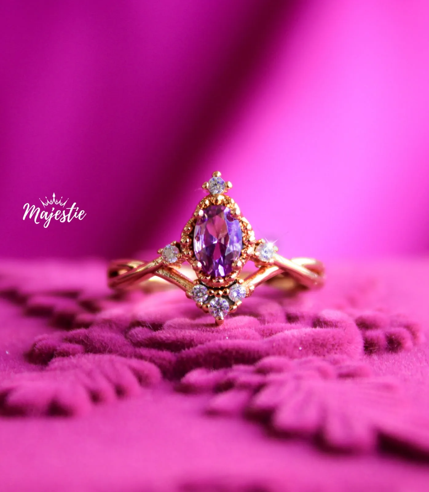 Rapunzel Purple Crystal Ring